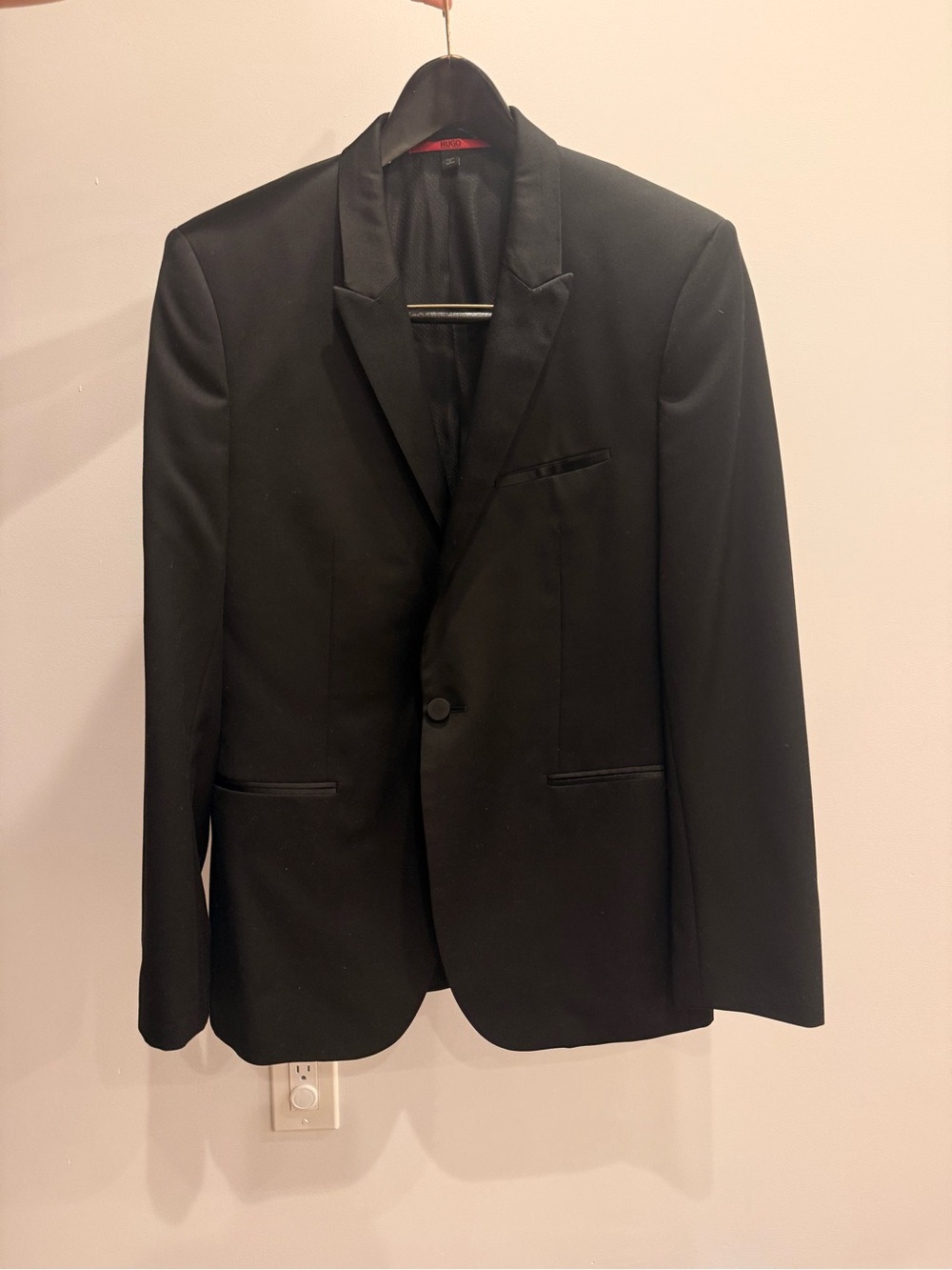 HUGO BOSS Black Guabello Super 130 Wool Suit Jacket Blazer